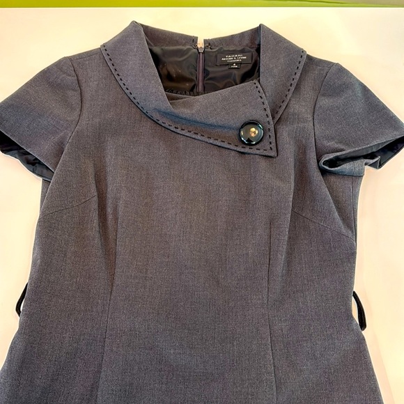 Tahari grey business dress - Picture 2 of 5